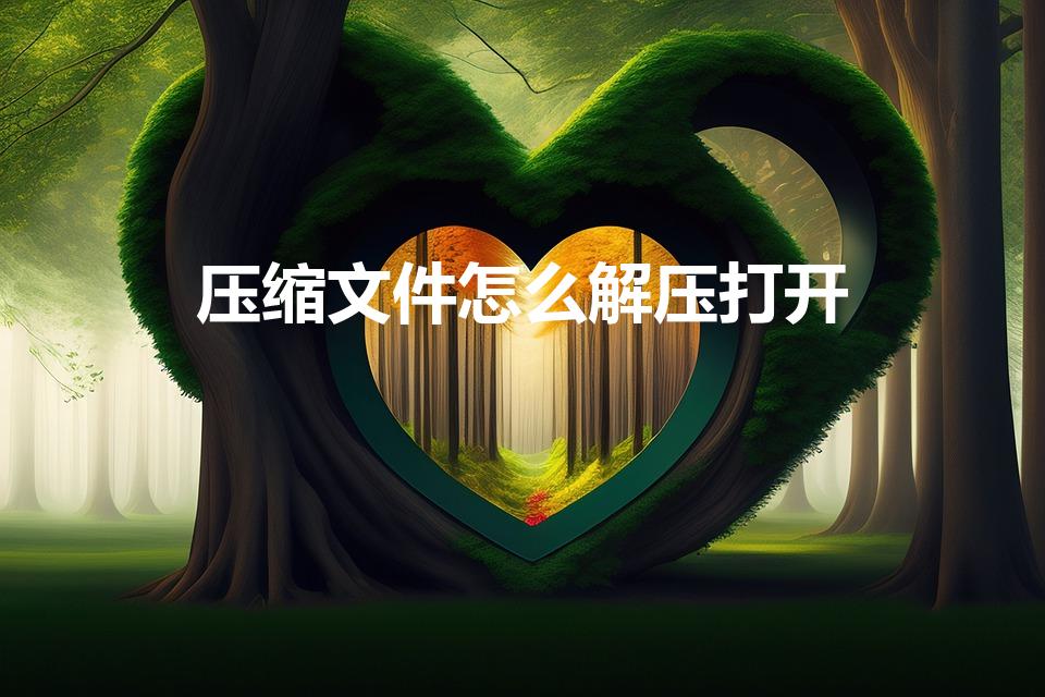 压缩文件怎么解压打开（解压文件怎么打开）